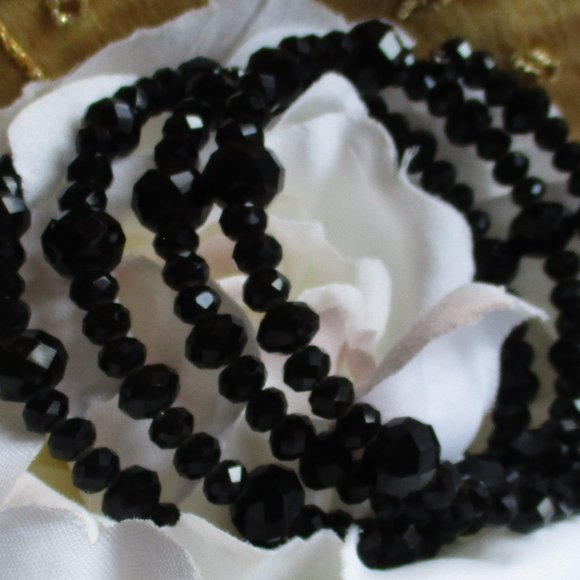 BLACK SHINY SPARKLE BRACELET (BEADED) – NWOT - Picture 10 of 15
